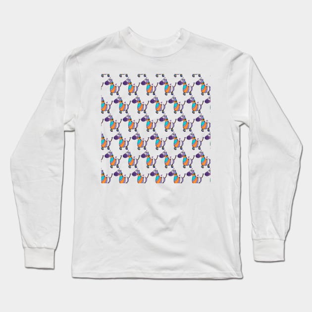 Colorful Zebra Pattern Long Sleeve T-Shirt by ngiammarco